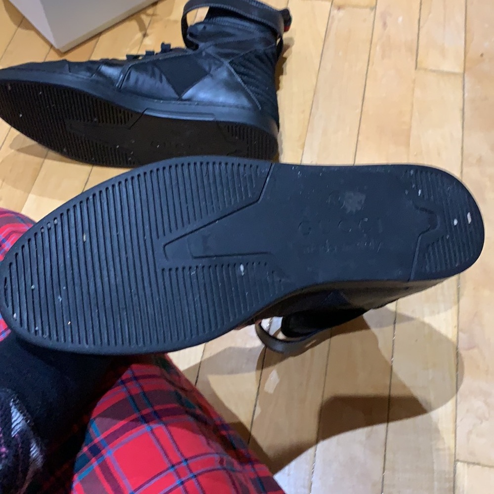 MENS SIZE 40.5 GUCCI HIGH STOP SNEAKERS - Picture 10 of 11